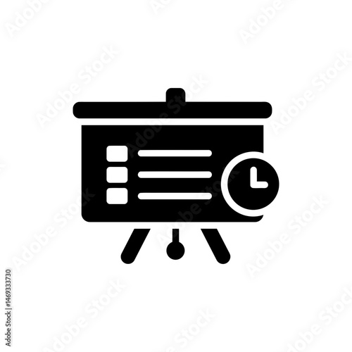 Task Board with Time Alert, Representing Time Management and Deadline Tracking