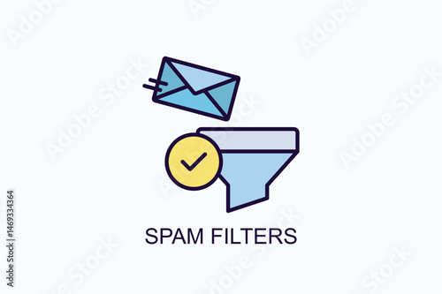 Spam Filters Vector, Icon Or Logo Sign Symbol Illustration 