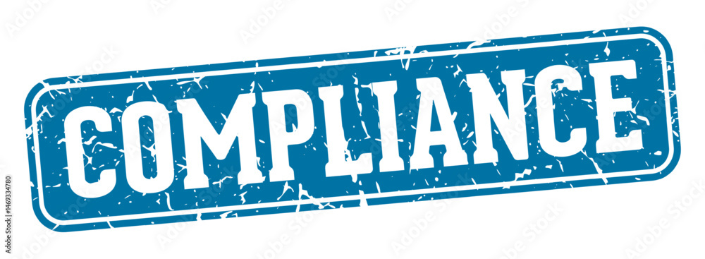 Fototapeta premium COMPLIANCEgeared25StampL1Blue.eps
