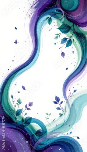 Abstract Floral Swirl Design