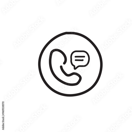 Phone contact with message icon