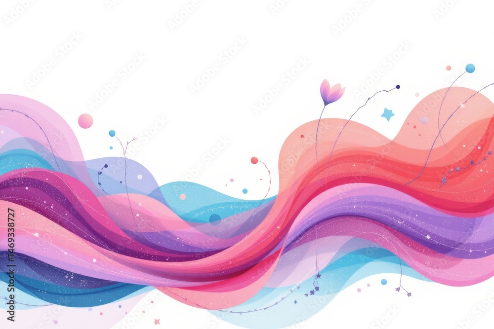 Abstract Colorful Wave Background