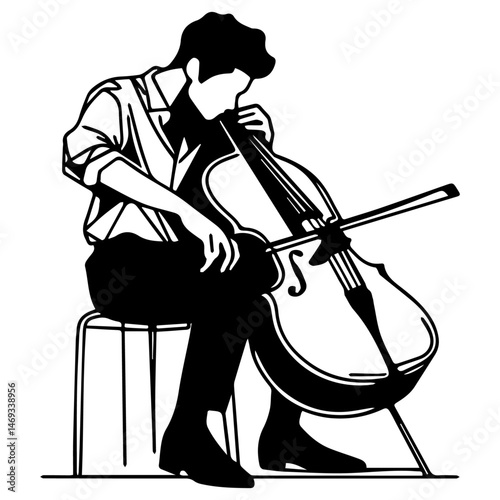 Cellist Illustration
