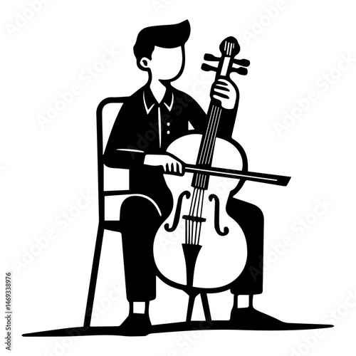 Cellist Illustration