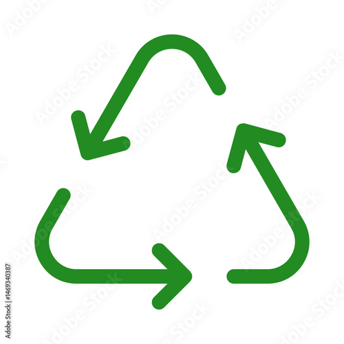 Green Recycling Symbol Illustration icon