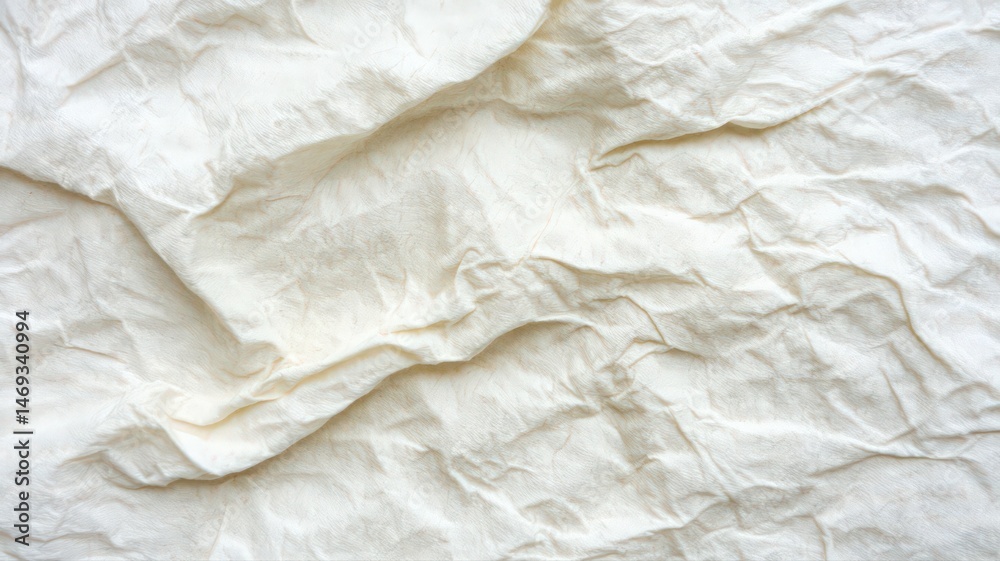 Obraz premium Crumpled White Fabric Texture