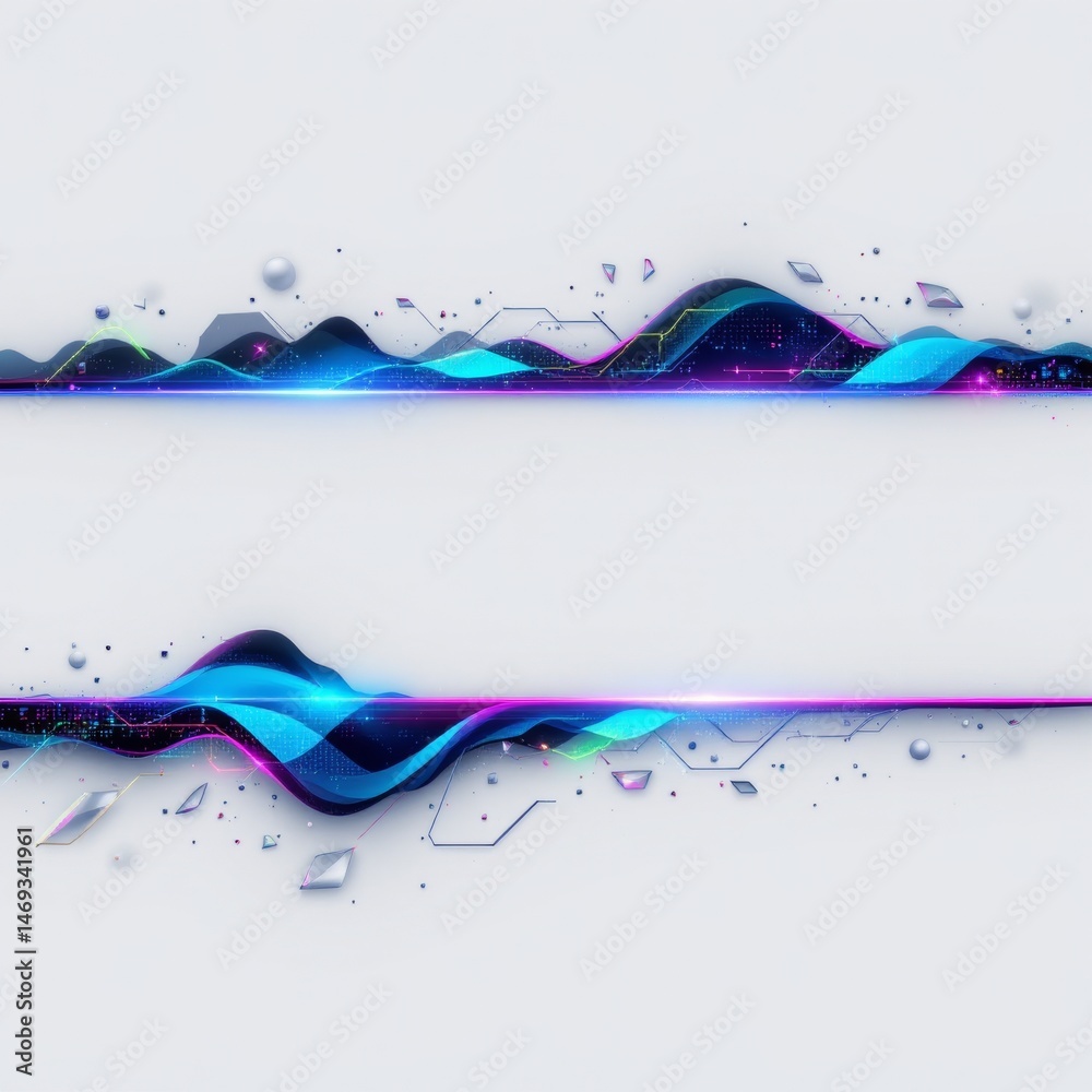 Abstract Wavy Technology Background