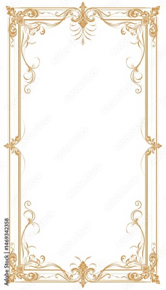 Ornate Golden Frame with Floral Accents