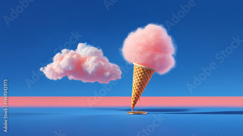 ice cream and pink cloud