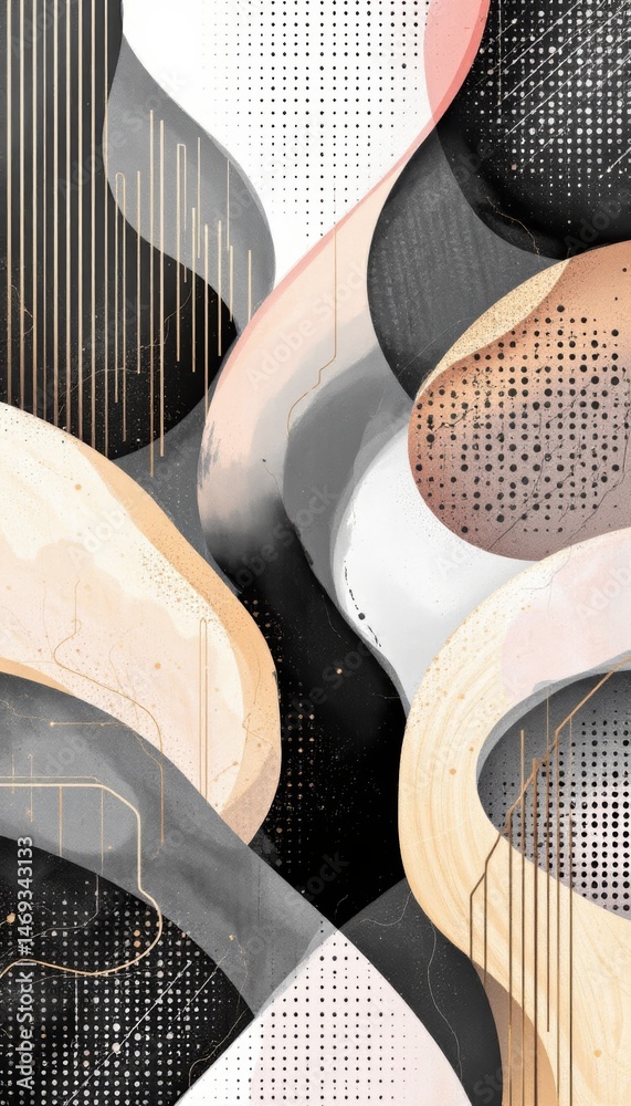 Abstract Fluid Shapes with Geometric Elements
