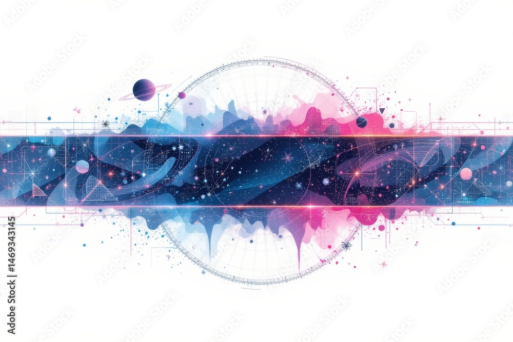 Abstract Space Galaxy Design
