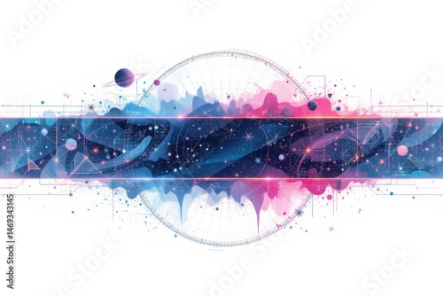 Obraz na płótnie Abstract Space Galaxy Design w salonie
