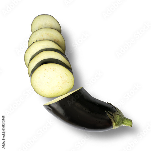 eggplant on a white background