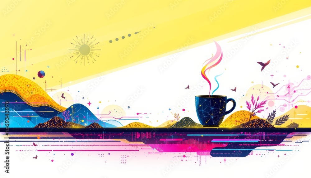 Abstract Coffee Break Landscape