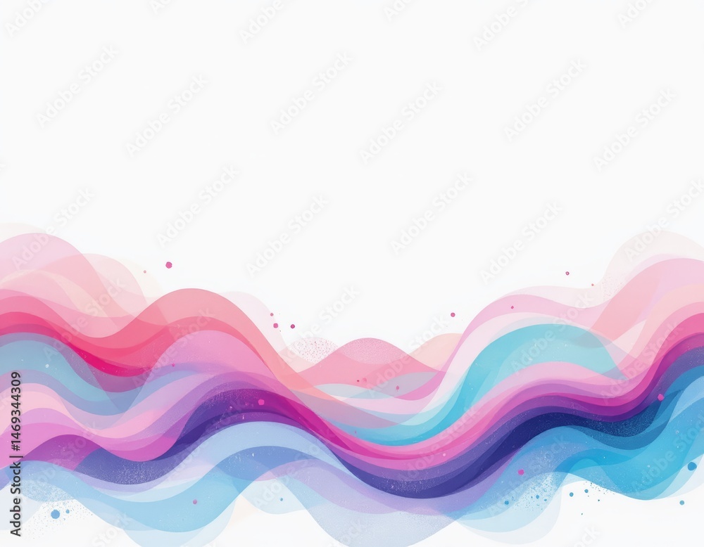 Abstract Colorful Wave Background