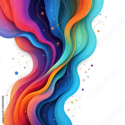 Abstract Colorful Wave Background