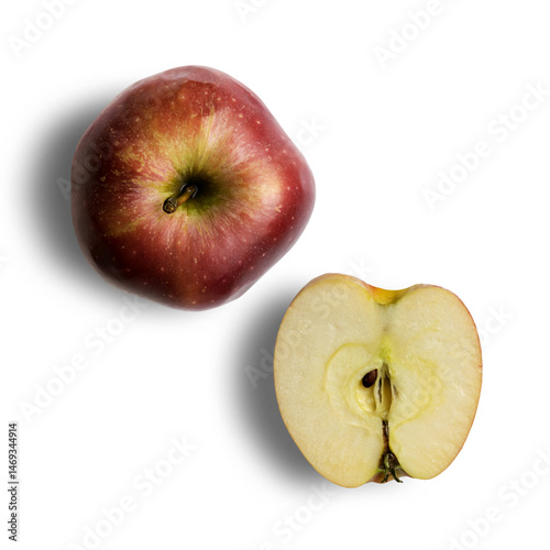 half of red apple