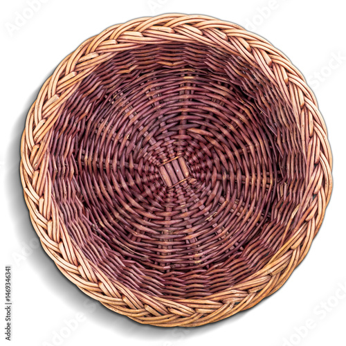 wicker basket isolated on white