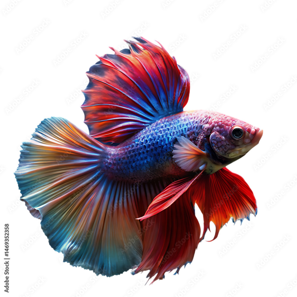 Fototapeta premium Vibrant Betta Fish: High Resolution Image