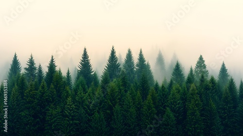 Layered Forest in Grayscale Tones