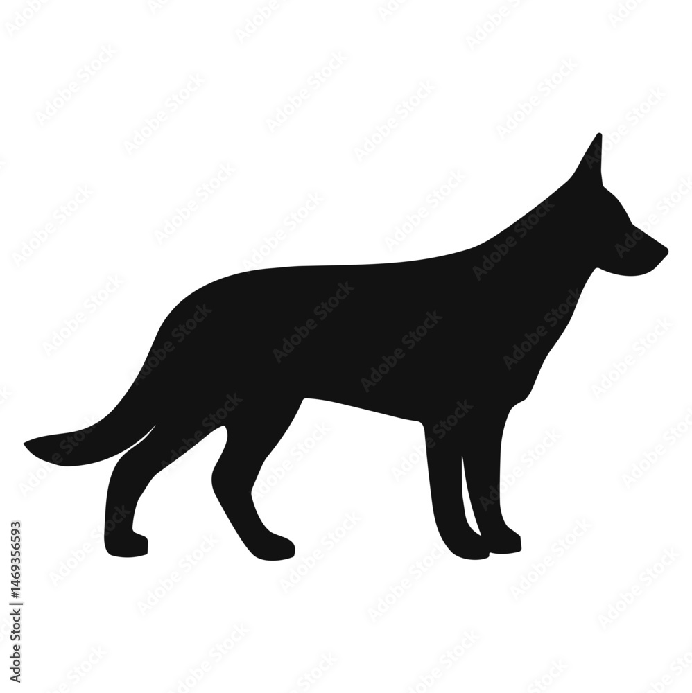 Obraz premium German shepherd dog silhouette