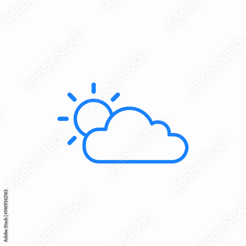 partly cloudy or sunny icon sign vector