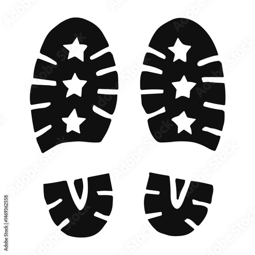Shoe print vector