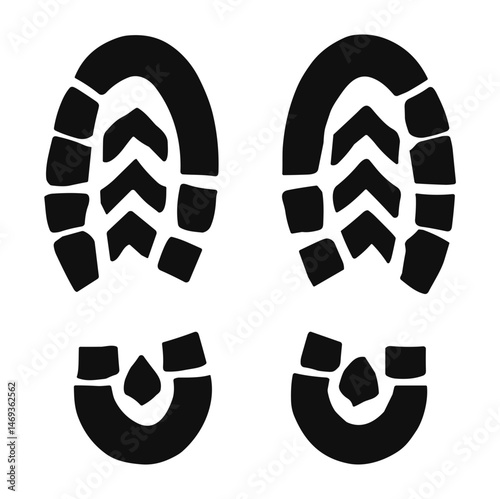Shoe print vector