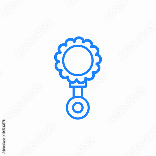 rattle toy icon sign vector