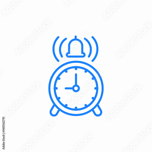 ringing alarm clock bell icon sign vector
