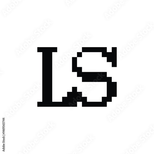 Wallpaper Mural LS monogram logo design letter text name symbol monochrome logotype alphabet character simple logo Torontodigital.ca
