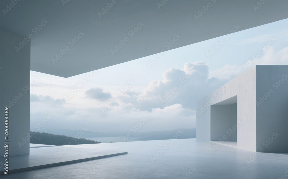Fototapeta premium an aesthetic place with a peaceful, aesthetic, modern atmosphere