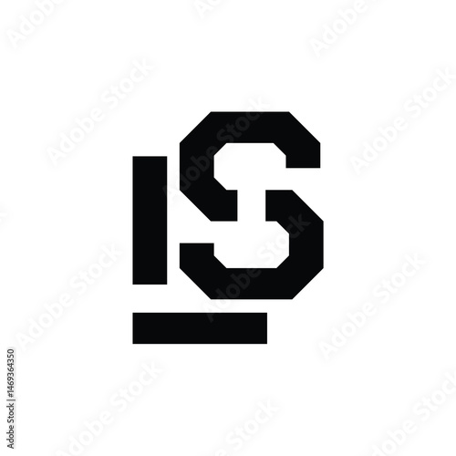 LS monogram logo design letter text name symbol monochrome logotype alphabet character simple logo