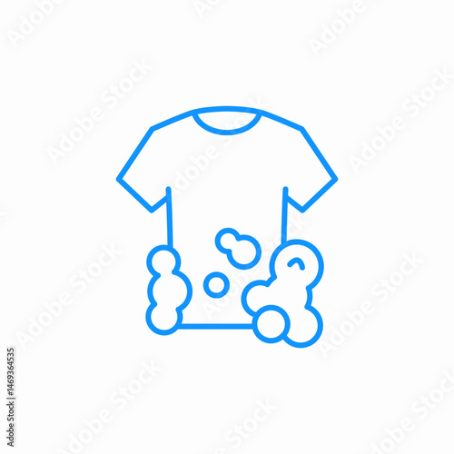 soapy clothes wash icon sign vector
