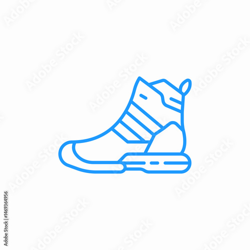 sporty running shoe icon sign vector