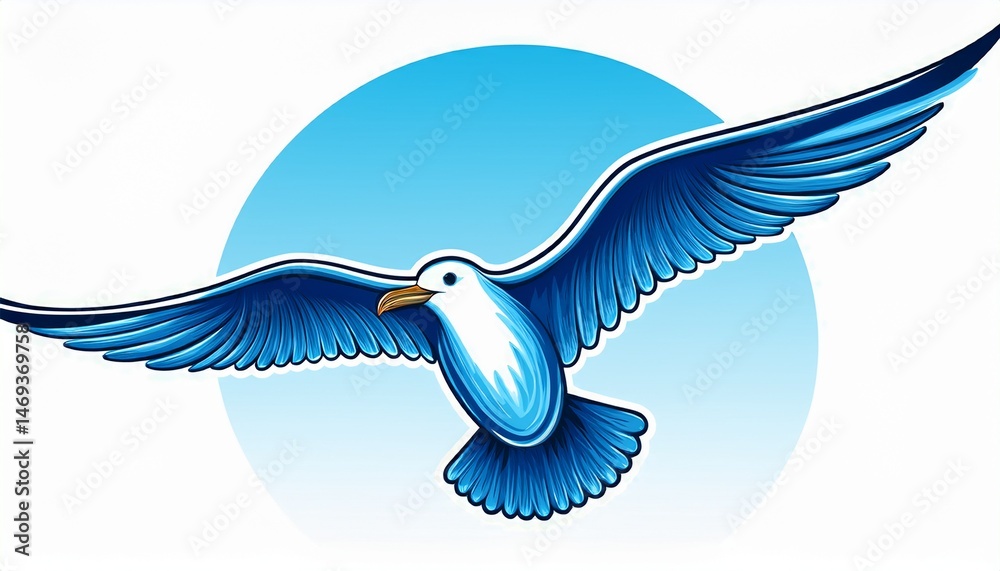 Obraz premium blue bird flying