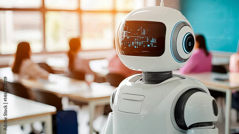 Robot teacher engages classroom: ai technology enhancing education dynamics