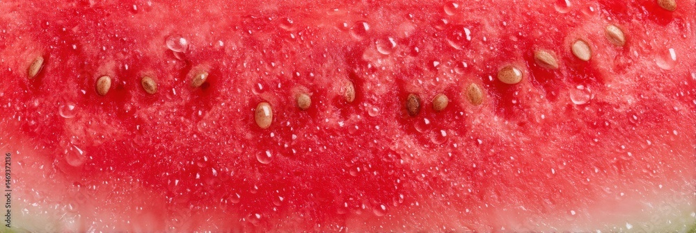 Juicy Watermelon Slice With Vibrant Color and Refreshing Texture Captured in a Summer Setting Generative AI