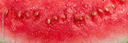 Obraz na płótnie Juicy Watermelon Slice With Vibrant Color and Refreshing Texture Captured in a Summer Setting Generative AI w salonie