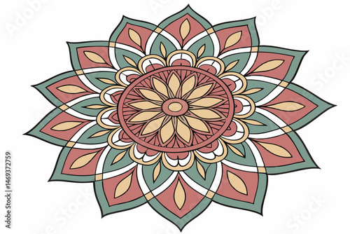 99 a detailed, vibrant, colorful, symmetrical, floral, mandala, digital art, 3d render, studio lighting, photorealistic