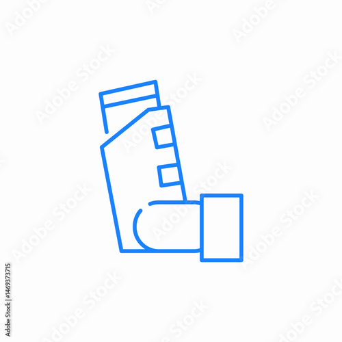 asthma inhaler icon sign vector