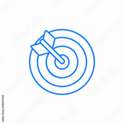 bullseye target icon sign vector