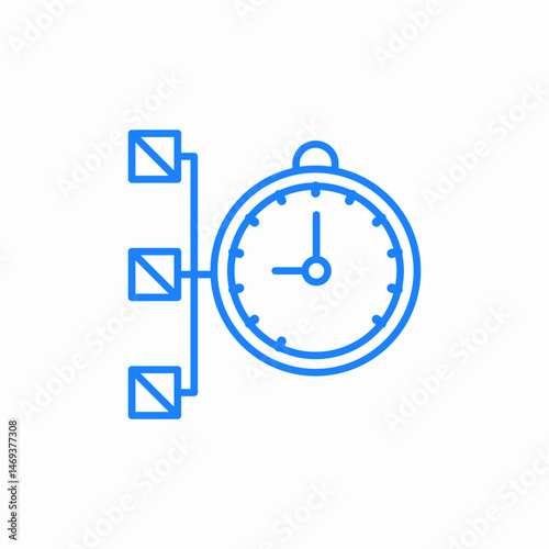 stopwatch time management planning or sequence of actions icon sign vector