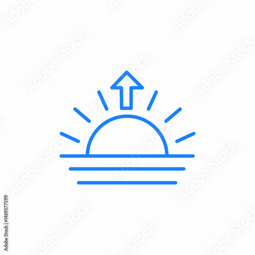 sunrise sun icon sign vector
