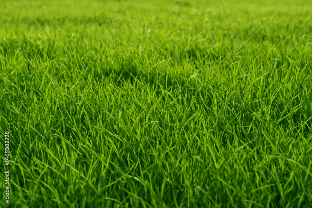 Lush Green Grass Field - Natural Texture Background Lush Green Grass Field - Natural Texture Background