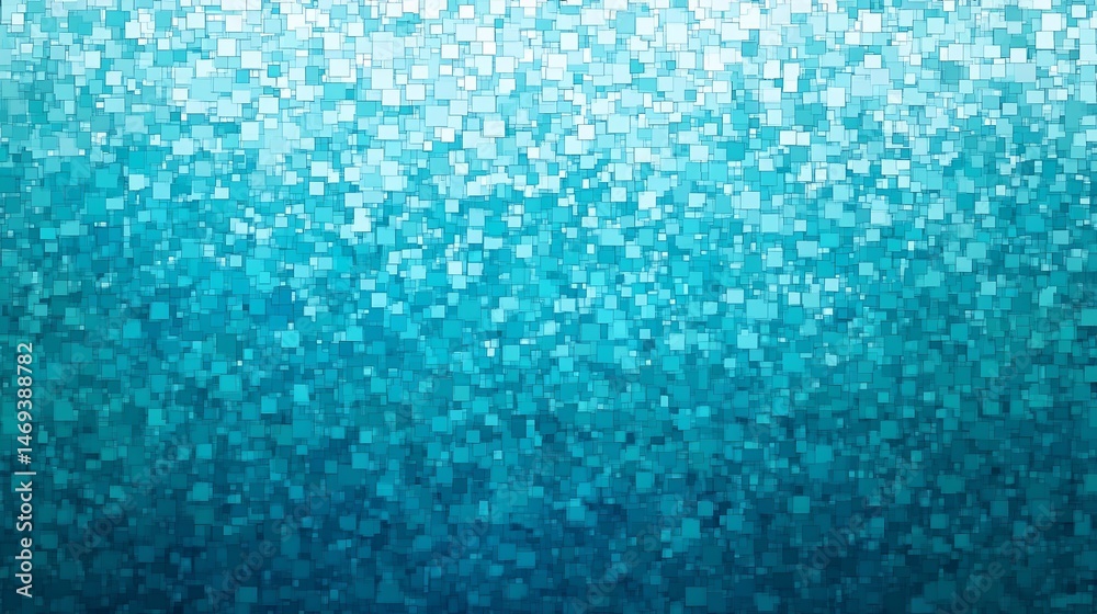 Abstract Teal Square Mosaic Pattern Background