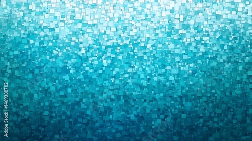 Abstract Teal Square Mosaic Pattern Background
