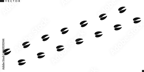 Antelope footprints vector. Gazelle footprints