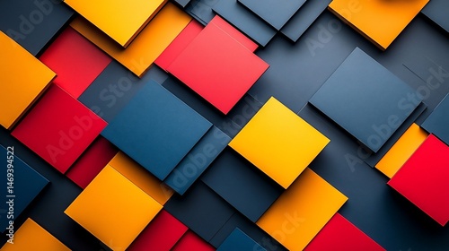 Dynamic arrangement of colorful squares creating a vibrant interplay, wallpaper