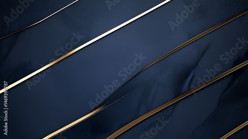 Abstract Navy Blue and Gold Diagonal Stripes Background